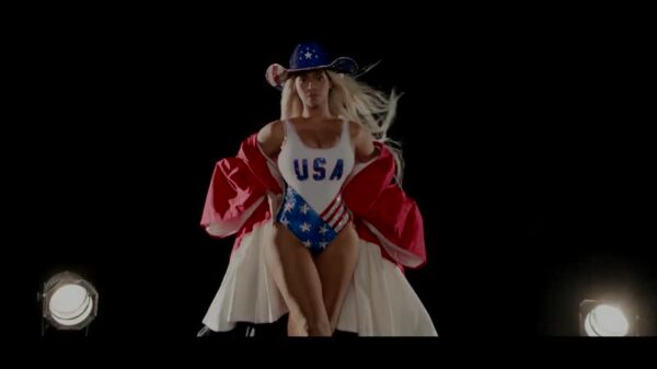 Beyoncé delivering the introduction to Team USA for the Olympics: