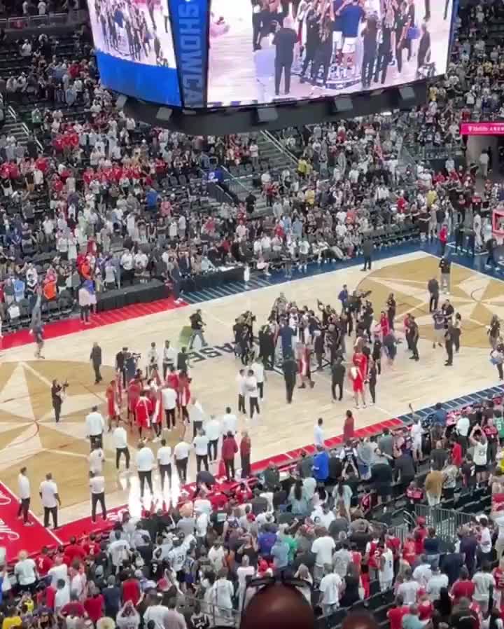 Kendrick Lamar’s “Not Like Us” plays after the U.S.A. basketball team’s victory over Canada