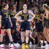 Skylar Diggins bumps Caitlin Clark during blowout loss