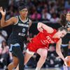 Diamond DeShields prays after getting death threats for hard foul on Caitlin Clark