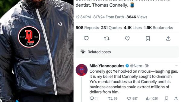 Kanye West’s former Chief Of Staff claims that Kanye is addicted to Nitrous Oxide supplied by his dentist Thomas Connelly. “Connelly got Ye hooked on Nitrous—laughing gas”