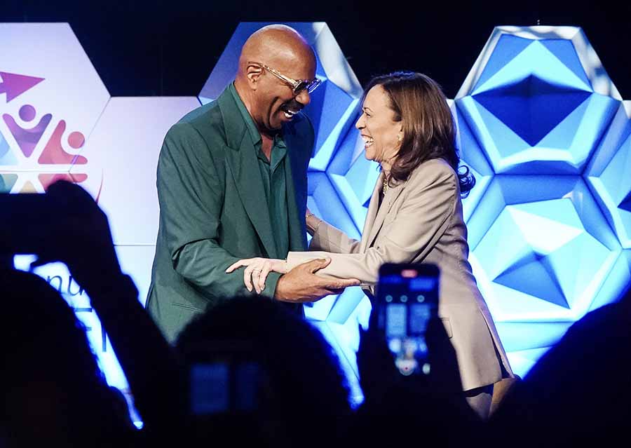 Steve Harvey tells Black people to shut up and vote for Kamala Harris