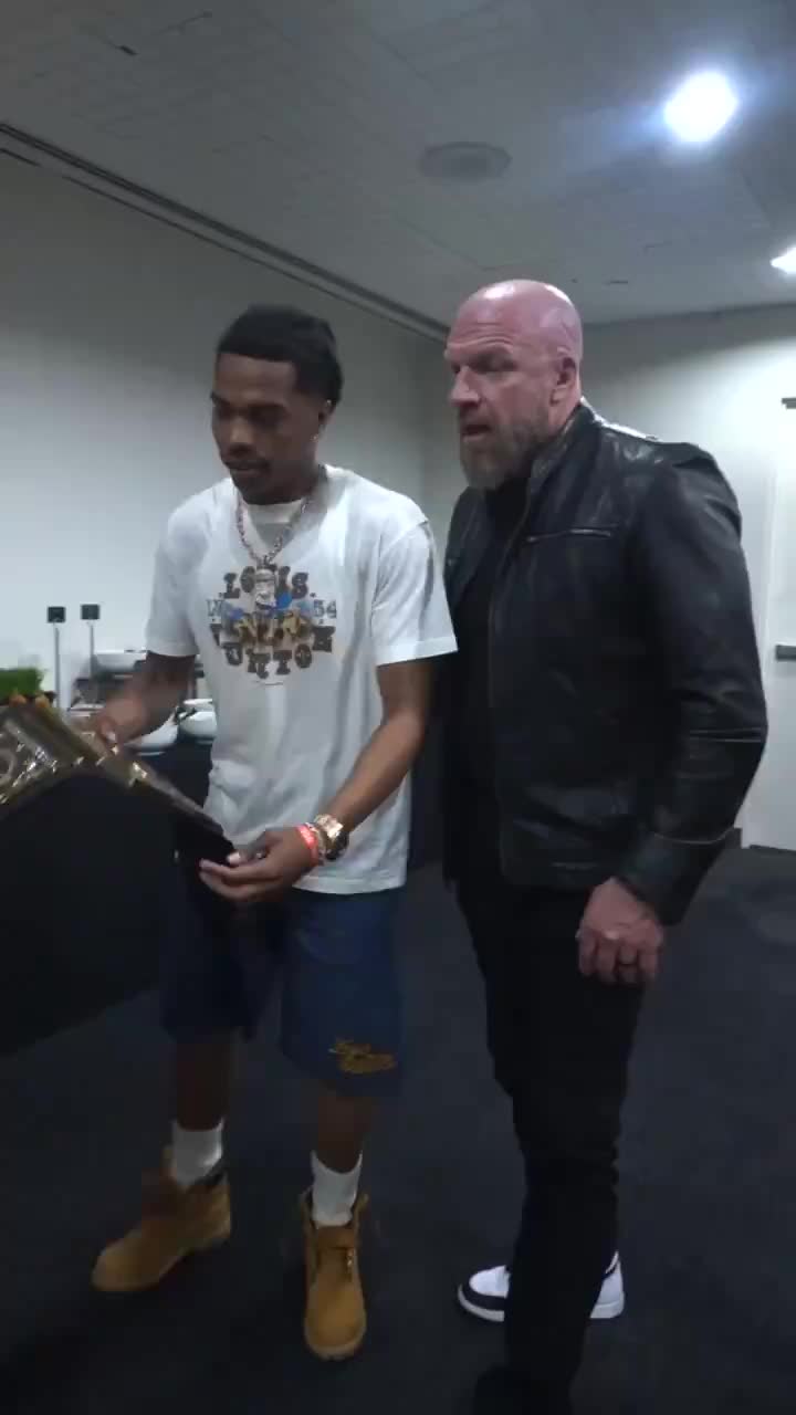 Lil Baby and his sons linked up with WWE wrestling legend Triple H