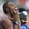 Gold medalist Noah Lyles laughs at criticism of his painted nails