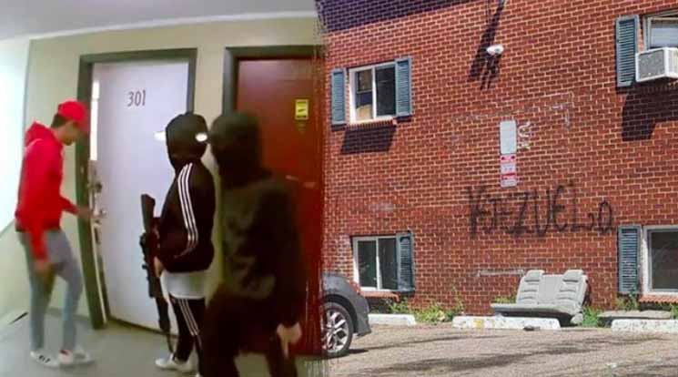 Video shows armed immigrants taking over apartment complex