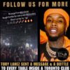 Tory Lanez bought bottles for every table/booth at 44 LIVE from Jail