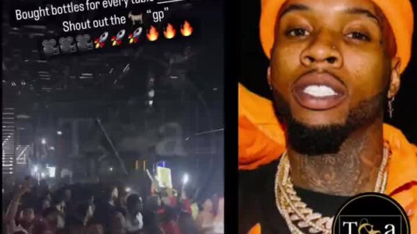 Tory Lanez bought bottles for every table/booth at 44 LIVE from Jail