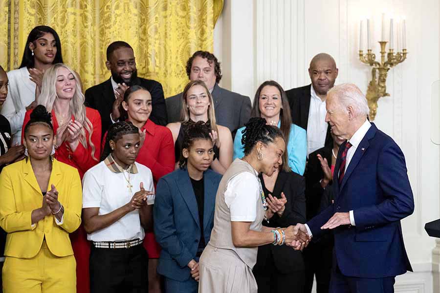 Dawn Staley, Joe Biden, Taylor Swift, Travis Kelce & More