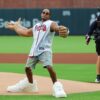 Rapper Ludacris Throws Out First Pitch At Braves Game