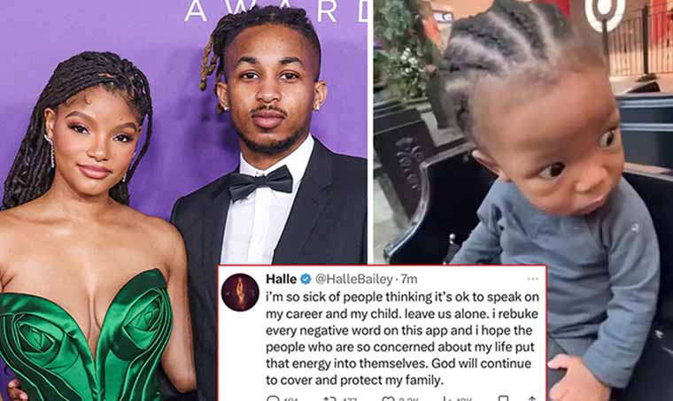 Halle Bailey Lashes Out at Social Media Users Mocking Her Son