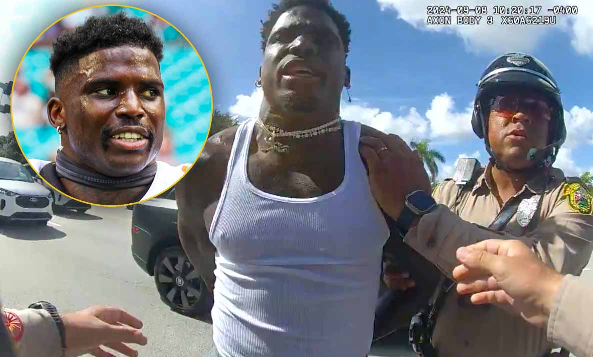 Video shows cops drag Tyreek Hill out of his car for putting his window up