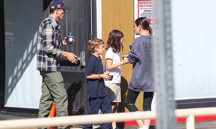 Ashton Kutcher and Mila Kunis Take their Kids Out for Ice Cream Amid Breakup Rumors