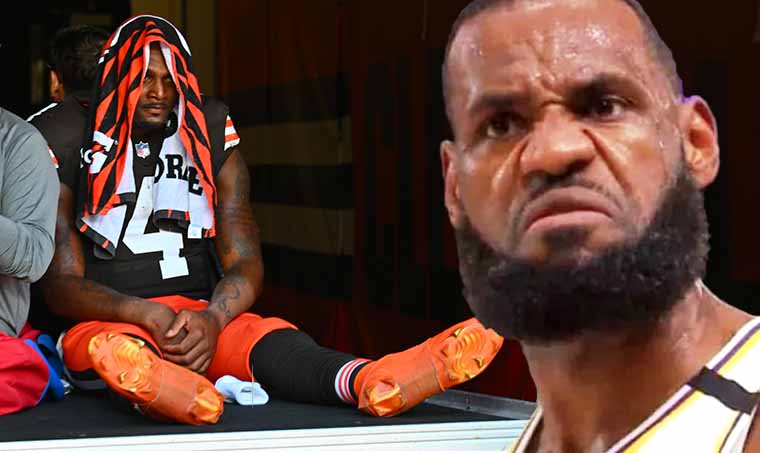 LeBron James Slams Browns’ Fans for Booing Injured DeShaun Watson: ‘That’s Lame AF’