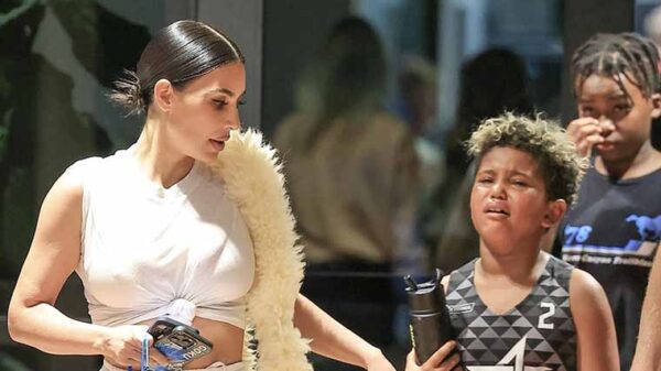 Kim Kardashian dragged for diaper look at son’s basketball game