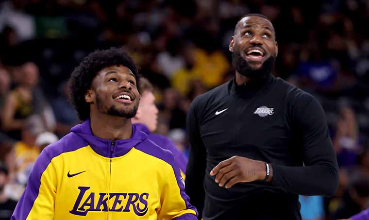 LeBron and Bronny James Combine for 19 Points in Their First NBA Game Together