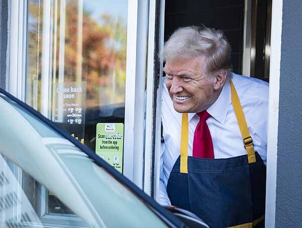 Democrats Call for McDonald’s Boycotts After Trump Works Drive-Thru Window