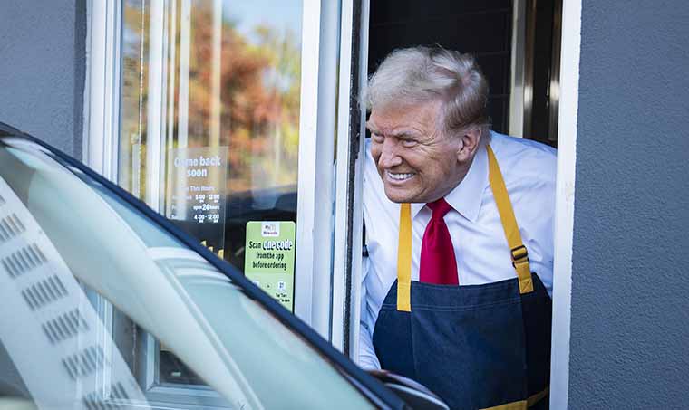 Democrats Call for McDonald’s Boycotts After Trump Works Drive-Thru Window