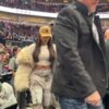 Megan Thee Stallion at the Bulls vs. Celtics basketball game in Chicago