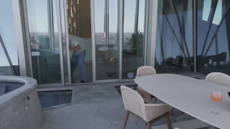 Drake fighting off a drone flying outside his penthouse in Sydney Drake fighting off a drone flying outside his penthouse in Sydney