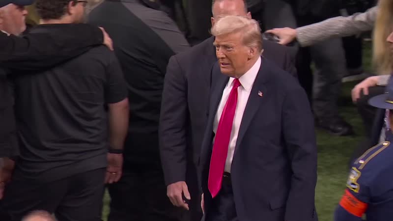 Trump becomes first sitting President to attend a Super Bowl