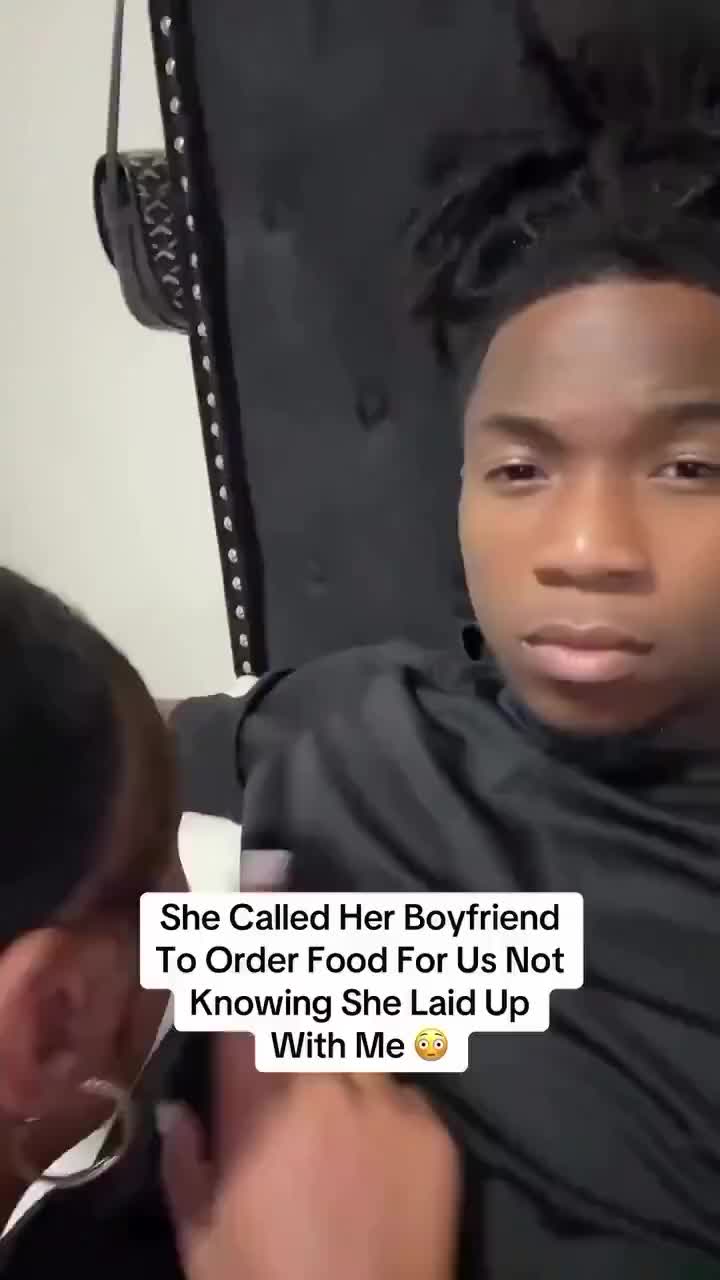 Women called her boyfriend to order food for her and the guy she's cheating on him with, while laid up with him