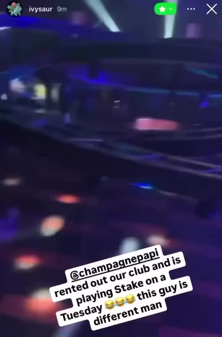 Drake rented a whole club to himself just to gamble & listen to Sabrina Carpenter