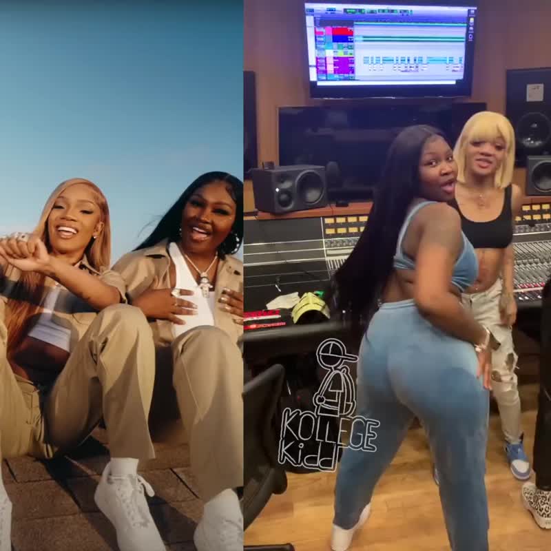 Fans resurface footage of Memphis femcees GloRilla and Gloss Up turning up before the Glo