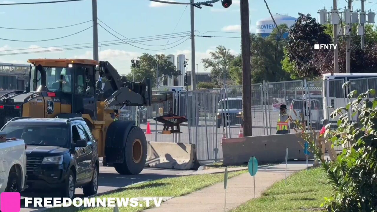 VIDEO: Security Upgrades Installed at ICE Facility in Broadview Amid Protests