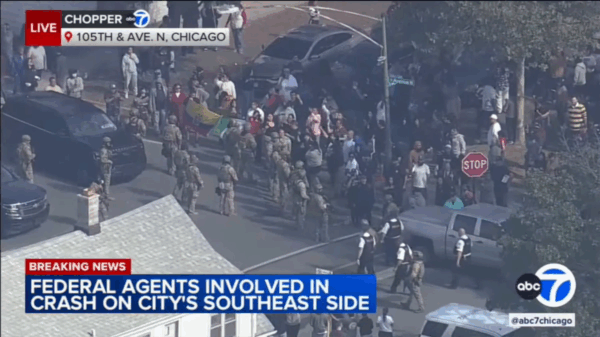 VIDEO: Tear Gas Flies as Federal Agents Face Down Rioters in Chicago Immigration Crackdown