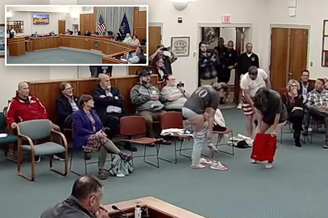 VIDEO: Parents Undress in Protest at Maine School Board Meeting Over Transgender Athlete Policy